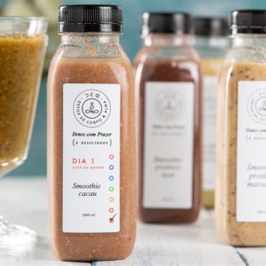 Kit com 5 Smoothies Pré e 5 Smoothies Pós Treino