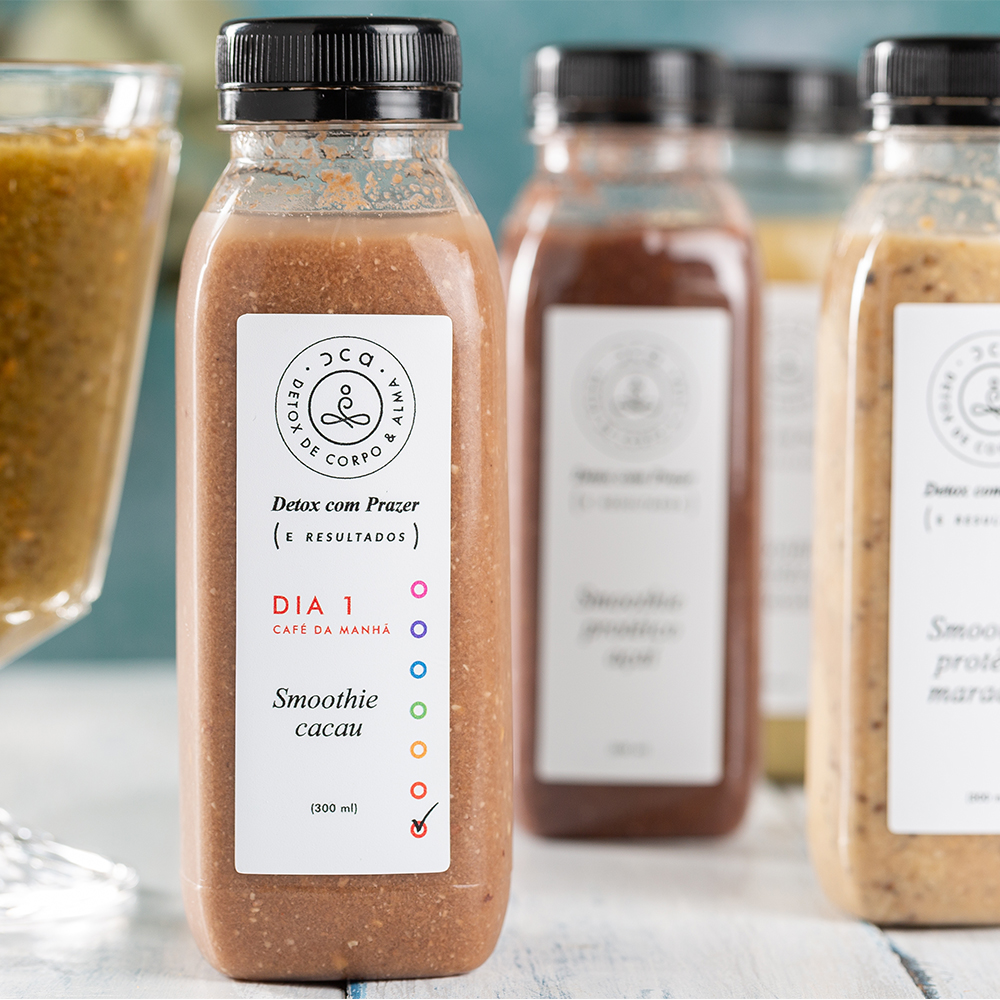 Kit com 5 Smoothies Pré e 5 Smoothies Pós Treino