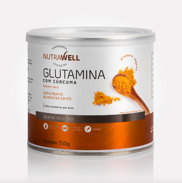 Glutamina Nutrawel com Extrato Seco de Cúrcuma 150g