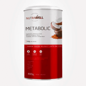 Metabolic Nutrawell, Termogênico Natural Cacau Belga com Côco 400g